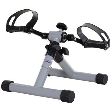 HOMCOM Mini Cyclette de Pedalat pentru Picioare si Brate Fitness a Casa Niveluri Reglabile