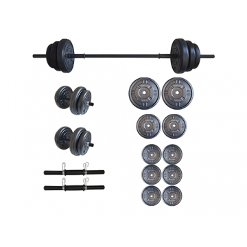 Set haltera si gantere FitTronic GR45, 45 kg