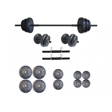 Set haltera si gantere FitTronic GR55, 55 kg