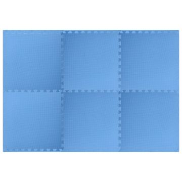 vidaXL Saltele de exerciții, 6 buc., albastru, 2,16 ㎡, spumă EVA