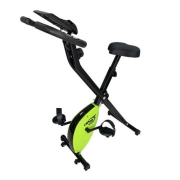 Bicicleta fitness X-Bike DHS, 80 x 43 x 110 cm, scaun reglabil, maxim 110 kg, Verde/Negru