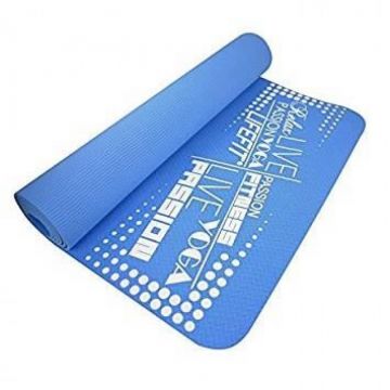 Covoras pentru gimnastica Slimfit DHS, 173 x 58 x 0.6 cm, rezistent la umezeala, Albastru