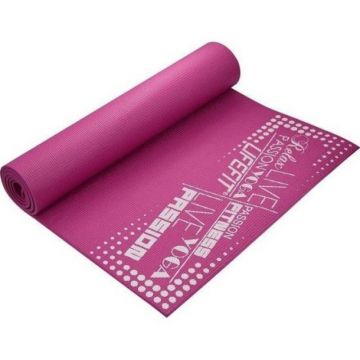 Covoras pentru gimnastica Slimfit DHS, 173 x 58 x 0.6 cm, rezistent la umezeala, Bordo