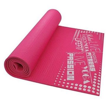 Covoras pentru gimnastica Slimfit DHS, 173 x 61 x 0.4 cm, rezistent la umezeala, Bordo