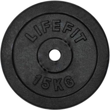 Disc de otel DHS, 15 kg, 29.8 x 29.8 x 4 cm, Negru