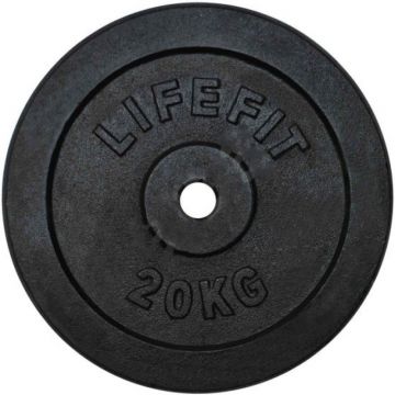Disc de otel DHS, 20 kg, 35 x 35 x 4 cm, Negru