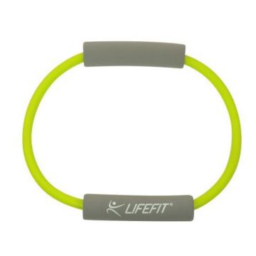 Extensor cerc Lifefit DHS, cauciuc, manere spuma, Verde