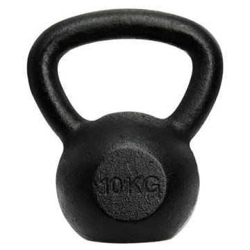 Gantera kettlebell DHS, 10 kg, otel, 35 x 15 x 10 cm, Negru