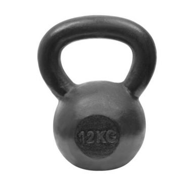 Gantera kettlebell DHS, 12 kg, otel, Negru