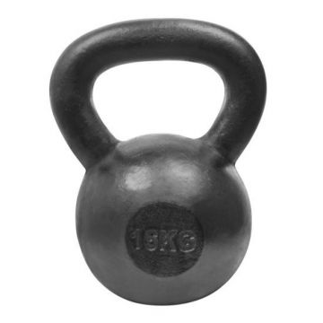 Gantera kettlebell DHS, 16 kg, otel, Negru