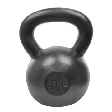 Gantera kettlebell DHS, 20 kg, otel, Negru