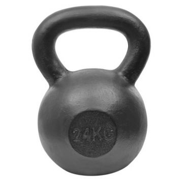 Gantera kettlebell DHS, 24 kg, otel, Negru