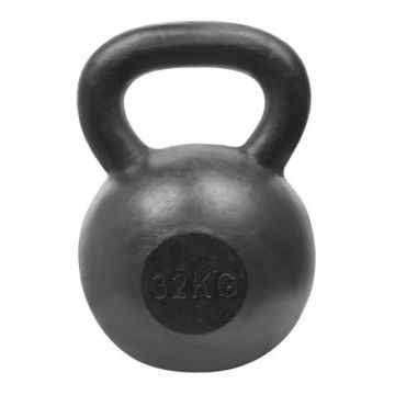 Gantera kettlebell DHS, 32 kg, otel, Negru