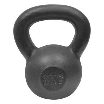 Gantera kettlebell DHS, 8 kg, otel, Negru