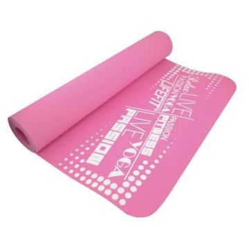 Saltea pentru Yoga DHS, 183 x 61 x 0.4 cm, TPE, Roz