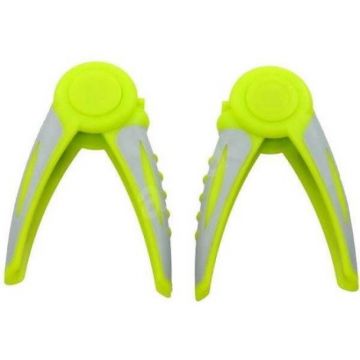 Set 2 flexoare ABS DHS, rezistenta cu arc, manere ergonomice, Verde/Gri