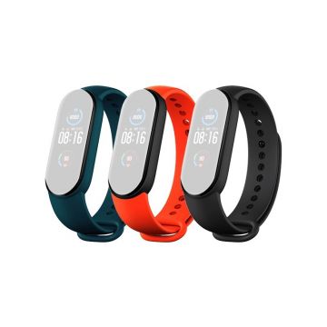 Set 3 curele pentru Bratara fitness Xiaomi Mi Band 5 - Teal, Portocaliu si Negru Set 3 curele pentru Bratara fitness Xiaomi Mi Band 5 - Teal, Portocaliu si Negru
