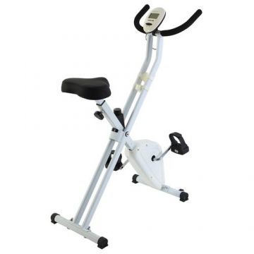 Bicicleta fitness pliabila Energy Fit A250, greutate maxima utilizator 100kg, rezistenta reglabila (Alb/Negru)