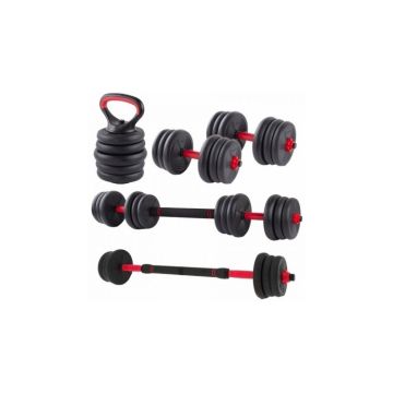 Gantera reglabila kettlebell FitTronic 6 in 1 de 20 kg KF20, cu o multitudine de combinatii posibile