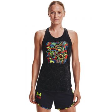 Maiou femei Under Armour Keep Run Weird Tank negru L