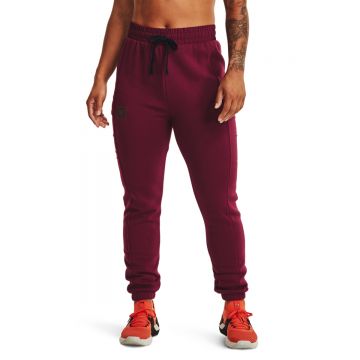Pantaloni femei Under Armour Prjct Fleece Pant visiniu S