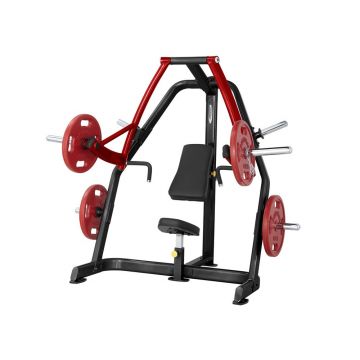 Presa piept declinata Steelflex Plateload Line PSDP - negru-rosu