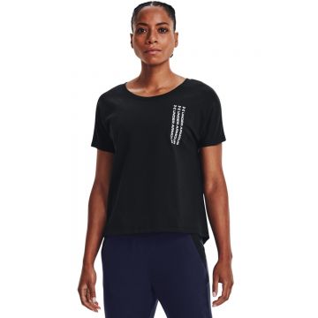 Tricou femei Under Armour Live Repeat WM Graphic Tee negru L