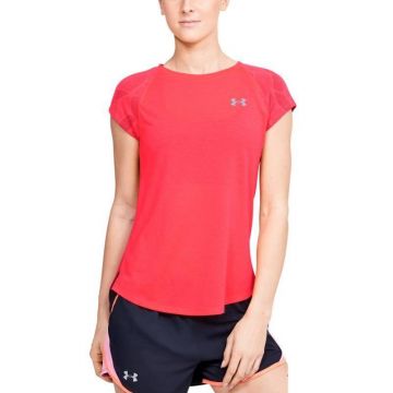 Tricou femei Under Armour Streaker 2.0 Shift Short Sleeve rosu