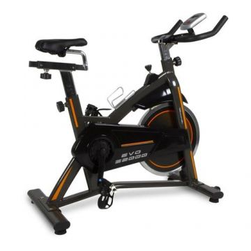 Bicicleta cycling indoor BH FITNESS EVO S2000, Volanta 22 Kg, Greutate utilizator 100 Kg, Ecran LCD, Suport sticla apa