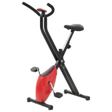 Bicicletă fitness X-Bike cu curea de rezistență roșu