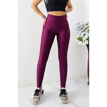 Colanti lycra Marvie cu talie inalta, Burgundy