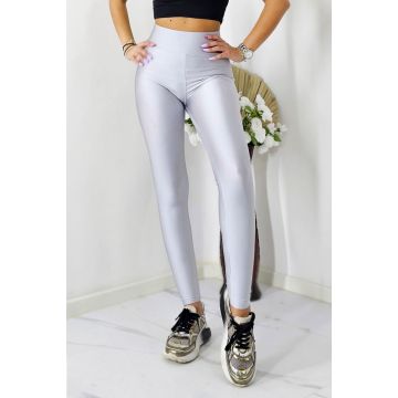 Colanti Lycra Taylor, cu aspect metalizat, Gri Colanti Lycra Taylor, cu aspect metalizat, Gri