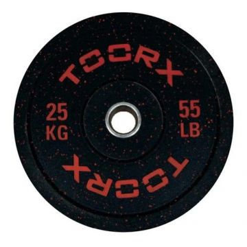 Disc olimpic TOORX 25 Kg, Diametru orificiu 50 mm, Negru