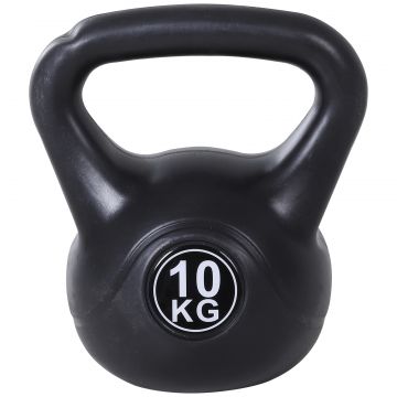 Kettlebell 10 kg HOMCOM, 25x19x28 cm, negru | Aosom RO