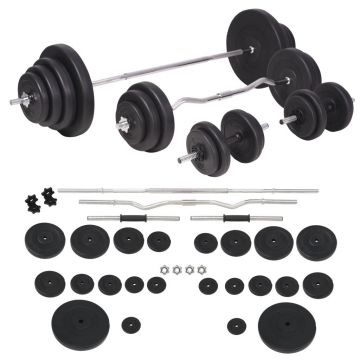 Set de haltere și gantere 120 kg