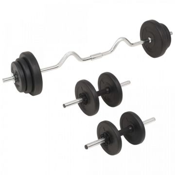 Set de haltere și gantere, 30 kg