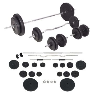 Set de haltere și gantere 90 kg